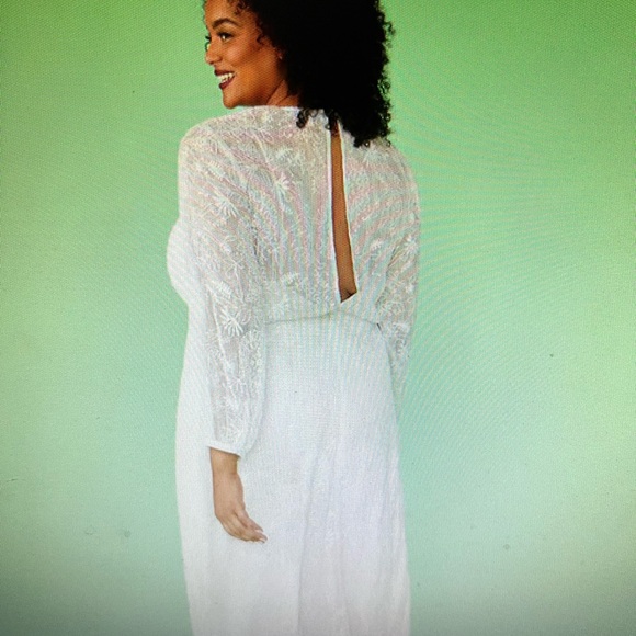 NWT ModCloth XL “Just the beginning” White Lace Maxi Wedding Bridal Dress - Picture 4 of 10